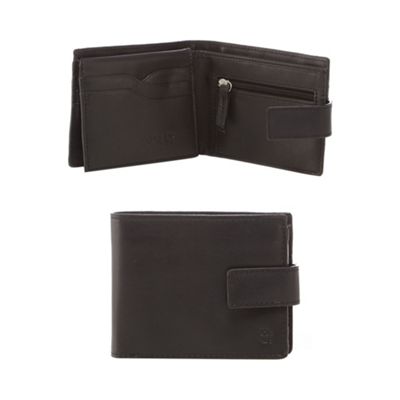 Hammond & Co. by Patrick Grant Black leather tab wallet in a gift box
